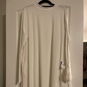 Cream long sleeve top with pockets
